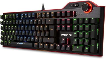 Hydra R6 Full Color RGB LED Gaming Pro Blue Switch Aluminyum Kaplama Multimedia Mekanik Klav