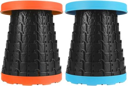 TA55 Teleskopik Taşınabilir Katlanabilir Tabur e, Bahçe İçin, Banyo İçin, Hafif Katlanır Tabur e, Balıkçılık, Okul, Konser, Kamp, yürüyüş için Dinlenme Çok Amaçlı Katlanır Tabure (1, MAVİ)