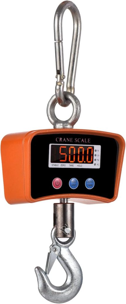 500kg/1102lbs Dijital LED Asma Ölçeği Taşınabilir Ağır Vinç Ölçeği 1300mAh Şarj Edilebilir Endüstriyel Kanca Terazileri Birim Değişimi/Veri Tutma/Dara/İyon Sitesi Seyahat Pazarı Balıkçılık için