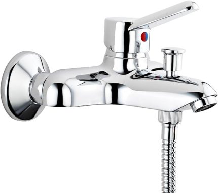 Viva Banyo Bataryası A41045, Duvardan Montaj, Krom, Seramik Kartuşlu, Pirinç Gövde