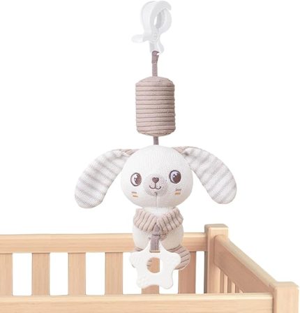 Bebek Arabası Oyuncakları,Yumuşak Portbebek Oyuncakları - Sevimli Hayvan Oyuncağı Diş Çıkarma Bebek Kız Erkek Seyahat