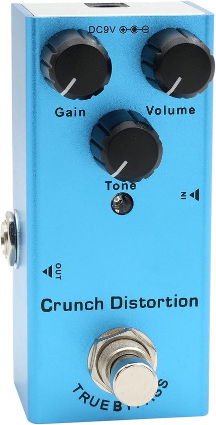 EF-03 Elektro Gitar Efekt Pedalı Portable Gitar Efektör Mini Tekli Gerçek Bypass'lı Elektro Gitar Efekt Pedalı - Crunch Distoon (Mavi)