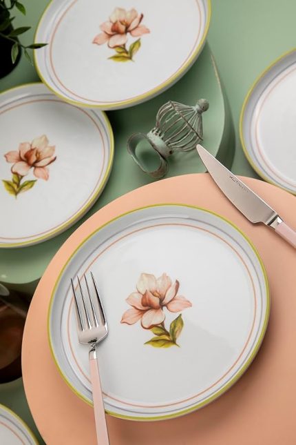 Porselen Moderna 6 Kişilik 19 Cm Pasta Takımı Manolya