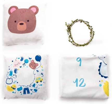 Yeni Doğan Bebek Hediyesi Fotoğraf Battaniyesi Seti Aylık Çekim