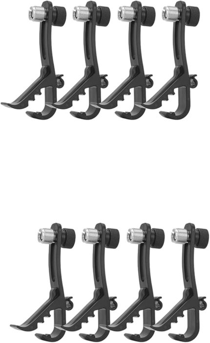 8 Adet Darbeye Dayanıklı Pil Mikrofon Klipsi, Ayarlanabilir Pil Mikrofon Kiti ve Mikrofon Standı Mikrofon Tutucu, Evrensel Mikrofon Kelepçesi