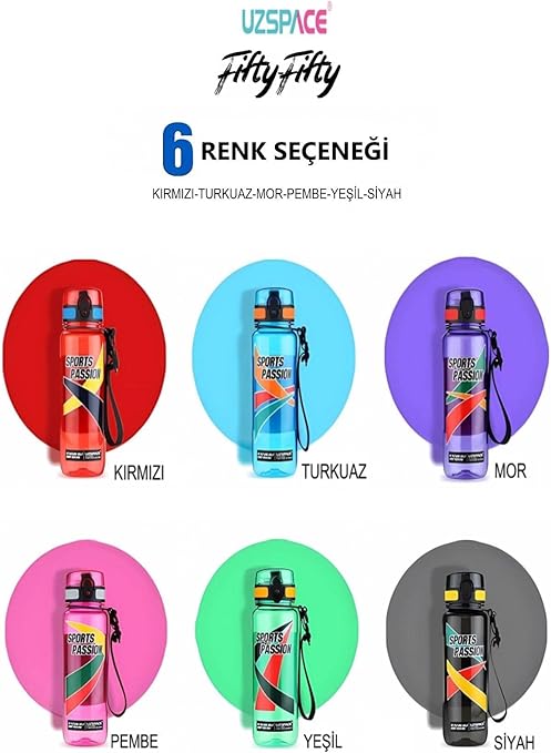 Sports Passion 500 ml Tritan Su Matarası Kaydırmaz Tutma Özelliği - Görsel 3