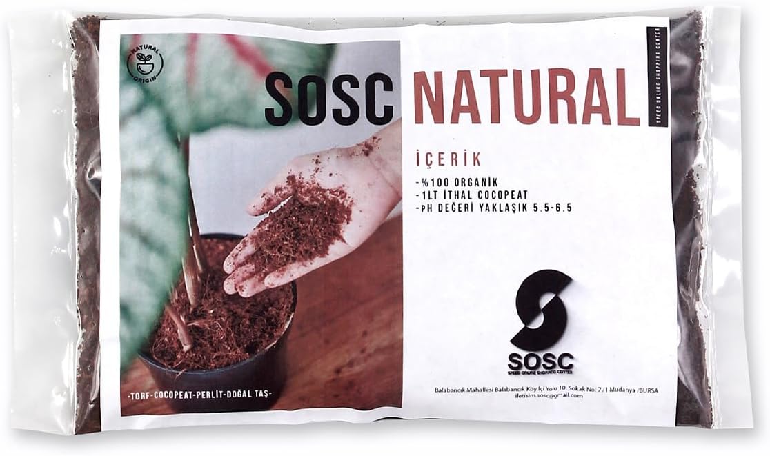 Cevizi Torfu%100 Doğal Torf - Cocopeat Hindistan Cevizi Lifi - Doğal Bitki Toprağı 1 Lt - Görsel 4