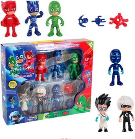 Pijamaskeliler 6 Adet Owlette Catboy Gekko Moongril Romeo Figür Oyuncak