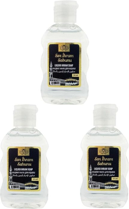 Sıvı Sabun Kokusuz İhram Sabunu Kokusuz Sabun Hac ve Umre İçin Kokusuz Sabun 3 Adet