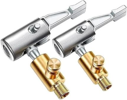 Chuck Lastik Şişirme 2 Adet Kilidi, Tahliye Vanası ile Metal Kilitleme Lastik Chuck,8mm Lastik İpliği Dayanıklı Kullanımı