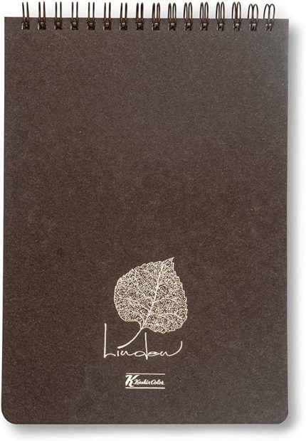 Color A5 Çizgili Linden Bloknot - Kahverengi