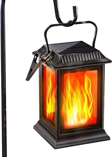 Enerjili Alev Feneri - Dans Eden Alevli Solar Fener Dış Mekan Aydınlatmaları,Uzun Ömürlü Sarkıt Dekoratif Gece Lambası Kamp Bahçe Açık Hava Cadılar Bayramı