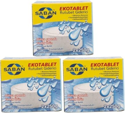Nem Alıcı Rutubet Giderici Yedek Tablet 3'lü 2 x 250 gram Natural