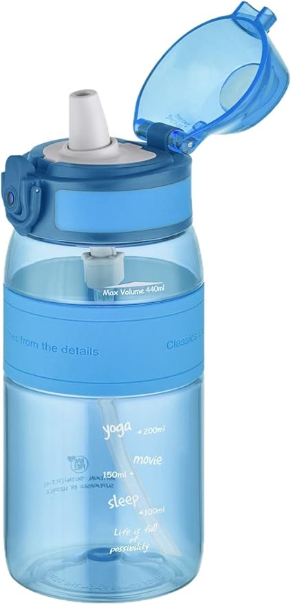 FiftyFifty Pipetli(ısırılamaz) 440 ml Silikon Gövde Tritan Su Matarası