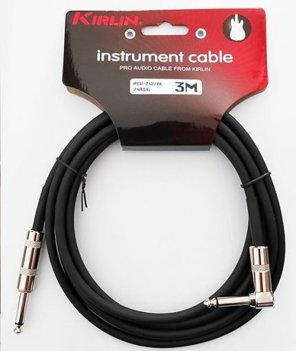 IPCV-242B-3M-BK Enstrüman Gitar Kablosu 3 Metre L Açılı Kablo
