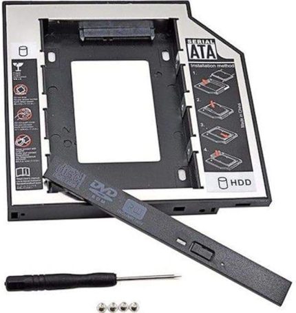 Al-4717 12.7 mm SATA HDD Harddisk Caddy Kızak Kutu Laptop SSD Notebook Ikinci HDD Takma