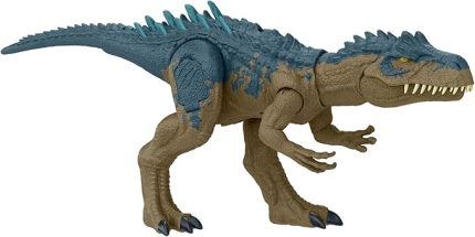 Jurassic World Süper Güçlü Allosaurus Figürü, düğmeye basıldığında dikenleri açığa çıkan, saldırıp ısırabilen ve kükreyebilen aksiyon figürü, HRX50