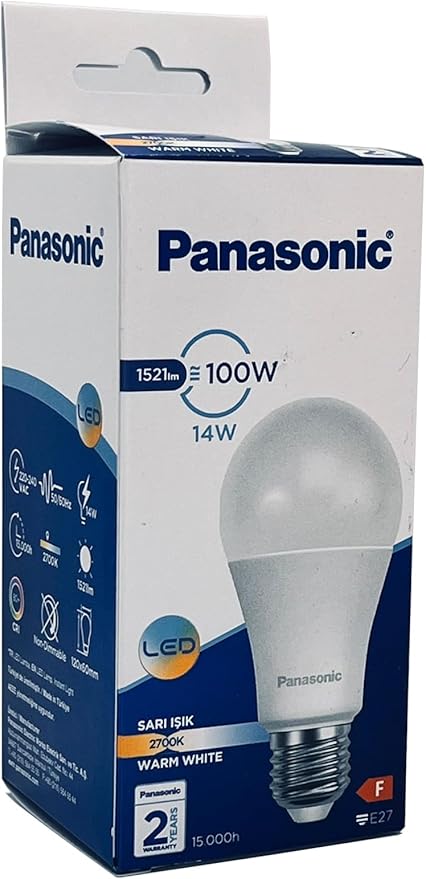 LED E27 14W 1521LM 2700K Lamba Sarı Işık
