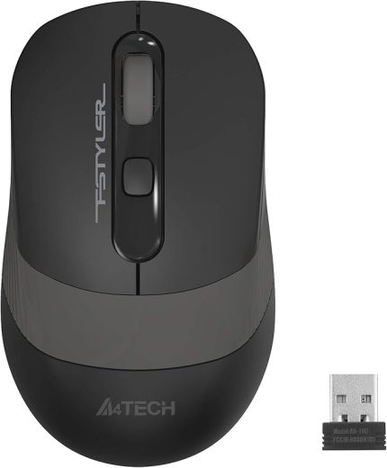 Tech FG10 Nano Kablosuz Optik 2000 DPI Mouse, 4 Yönlü Scroll, Siyah Gri