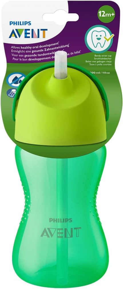 Avent SCF798/01 Desenli Pipetli Bardak (300 ml, Yeşil)