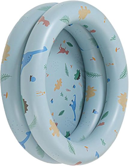 Şişme Havuz Bebek Retro üfleme Yüzme Havuzu Aile Sevimli Stil kalınlaşmış su Havuzu (Mavi dinozor)