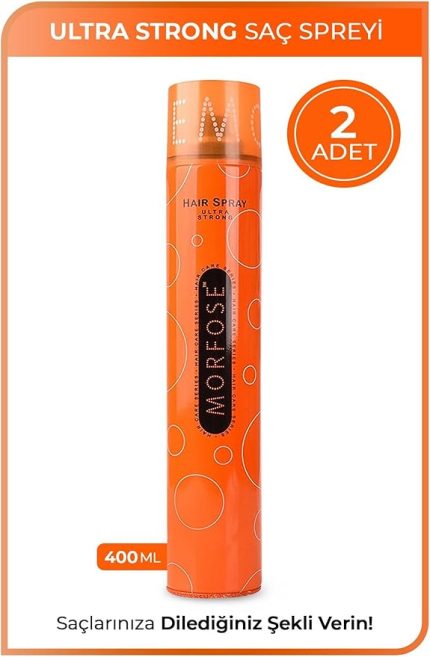 Saç Spreyi Ultra Strong Turuncu 400 Ml 2 Adet