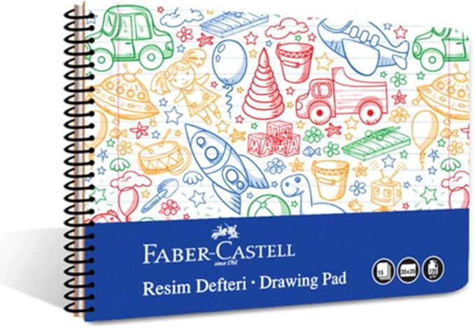 Resim Defteri, 25x35 cm, 30 Yaprak, PP Kapak, Spiral Cilt, 120g Kağıt, Kolay Koparılabilir Sayfalar, Boyama Teknikleri Sayfası İçerir