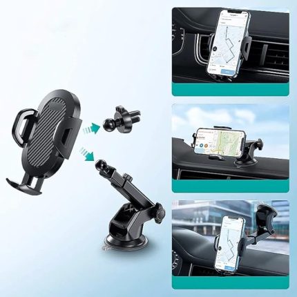 NIPPON, Uzatılabilir Vantuzlu Araç İçi Telefon Tutucu - Araba Telefon Tutucu - Tek Tuşla Açılır Kanatlar