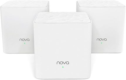 Nova MW3 Mesh WiFi Sistemi-325 ㎡'ye Kadar, WiFi Yönlendirici ve Genişletici Değiştirme, Uygulama Kontrolü, Kolay Kurulum, Alexa ile Çalışır, 3'lü Paket