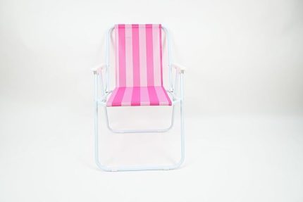 ÇELİK PLAJ SANDALYESİ - PEMBE