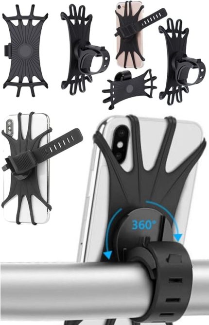 Motorsiklet Atv Bisiklet Gidon Esnek Lastikli Telefon Tutucu Akrobat Ahtapot Model