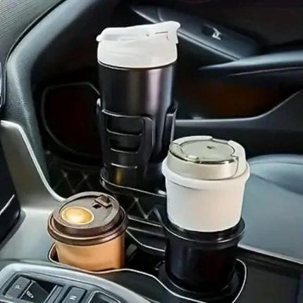 İçi 360 Derece Dönen 2'li Bardaklıklı Açılarak Ayarlanabilir Bardak Tutucu Aparat