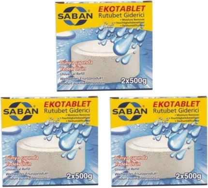 Nem Alıcı Rutubet Giderici Yedek Tablet 3'lü 2 x 500 gram Natural