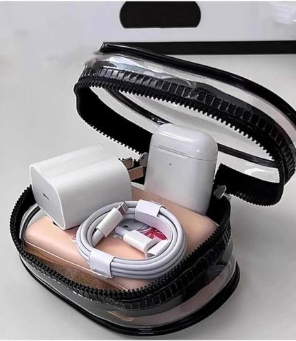 Mini Çanta Kulaklık Anahtarlık Kılıf Bozuk Para Şarj Cihazı Cüzdanı Kablo Organizer