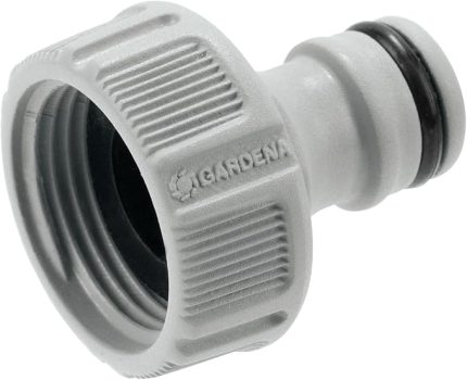Musluk bağlantısı 26,5 mm (G 3/4 inç): Su hortumu bağlantısı için adaptör, sıçrama önleyici teknoloji, donmaya karşı dayanıklı, orijinal Gardena sistemi, ambalajsız ambalaj (18221-20)