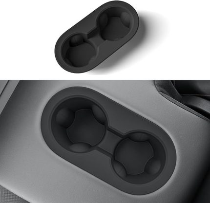 Model Y Juniper 2025 ile Uyumlu Silikon Arka Su Bardaklığı, Gıda Sınıfı Silikon Arka Koltuk İçecek Tutacağı, Tesla Yeni Model Y Juniper 2025+(Siyah) için Araba Bardak Tutucu Ekleme