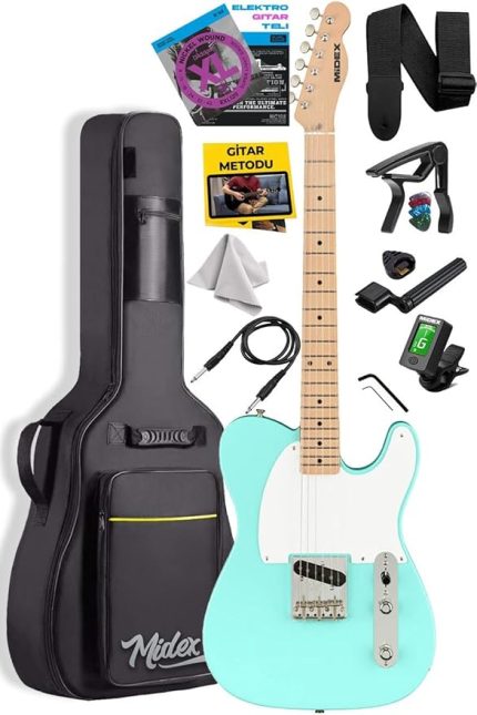 TLX-50GR Tele Kasa Maple Klavye 2 Single-Coil Manyetik Elektro Gitar