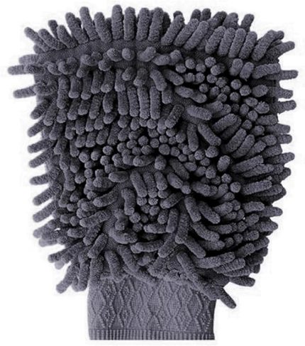 Şönil Mikrofiber Oto Yıkama Eldiveni, Gri Renk, 20 x 24 cm.