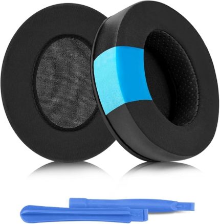 Audio-Technica ATH M50XBT M50X M40X için Yedek Pedler, HyperX Cloud/Flight/Alpha/Stinger SteelSeries Arctis 7X/9X/Pro Ses Kulaklıkları için Yedek Pedler (Siyah Soğutma Jel)
