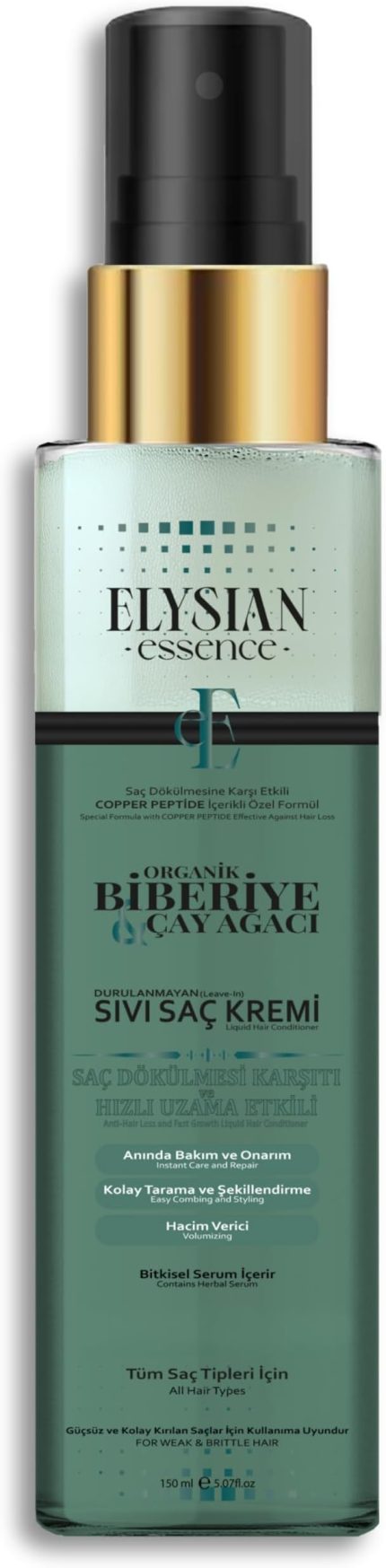 & Çay Ağacı Sıvı Saç Kremi – Durulanmayan, Saç Dökülmesine Karşı, Hızlı Uzama Etkili Bakım Spreyi 150 ML