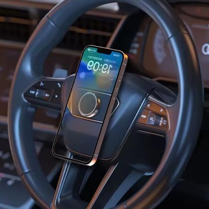 Direksiyon Manyetik Telefon Tutucu, 360° Dönebilir, Araç İçi ve Masa Üstü Montaj, Tüm Akıllı Telefonlarla Uyumlu, Anahtar, PC, Çoklu Kullanım Alanı, Yüksek Güçlü Tutuş, Siyah (6cm - xch2014)