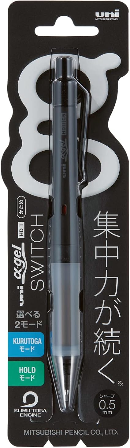 Uni Alpha-Gel Switch Mekanik Kalem, 0,5 mm, Siyah Gövde (M51009GG1P.24) - Görsel 2