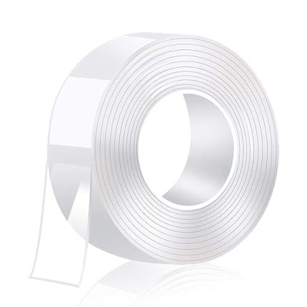 5 metre Su Sızdırmaz Çift Taraflı Şeffaf Bant LTS-BND07 (Uzunluk 5m, Genişlik:30mm, Kalınlık:1mm) Ekstra Güçlü Yıkanabilir İnce Nano Bant, Halı, Ev, Mutfak, Banyo, Araba veya Ofis