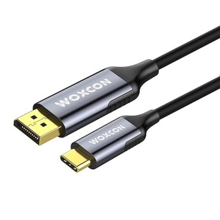 - USB-C to Display Port Cable, DP1.4, USB 3.2 Standart, 8K 30Hz, 4K 120Hz Desteği, Thunderbolt 4, Thunderbolt 3, 2 Metre, En Yeni Model