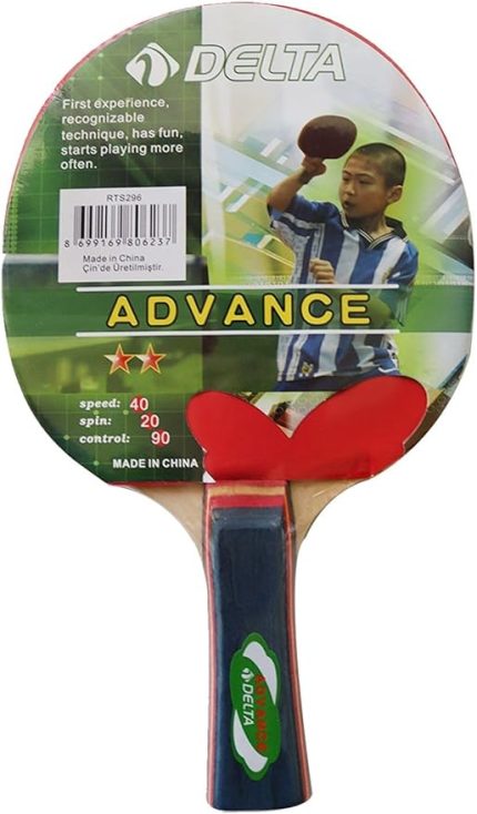 Unisex Advance Masa Tenisi Raketi Siyah Kırmızı Pinpon Raketi