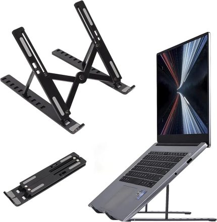 Taşınabilir 10 Kademeli Sert Plastik Laptop Stant Bilgisayar Stant Notebook Stant Tüm Laptoplarla Uyumlu Bilgisayar Standı Taşınabilir Kaymaz Stant Dizüstü Bilgisayar Stantı