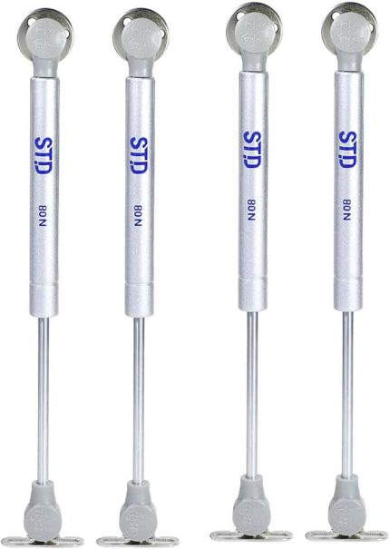 4 ADET STD Dolap Amortisörü Gazlı Piston Kapak Hidroliği 27 cm 80N