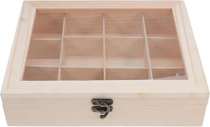 Bölmeli Ahşap Çay Poşeti Saklama Kutusu Çay Poşeti Şeker Sos Düzenleyici Mutfak Ve Ofis İçin Ve Düzenli Tutar