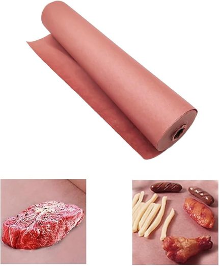 Kasap Kağıdı Pembe, Orijinal Kasap Kağıdı, Izgara, Barbekü, Sigara İçen, Balık Eti için, Mükemmel Sulu Pişirme (42 cm × 15 metre rulo)