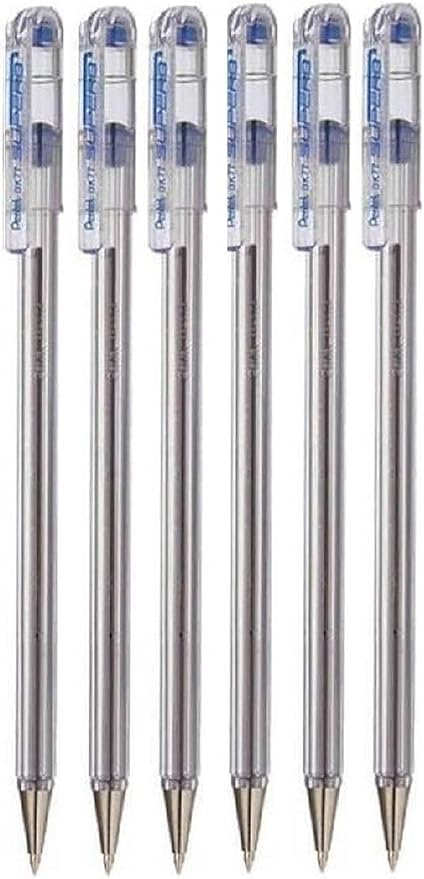 Mavi mükemmel tükenmez kalem kalem küre Punkt kalem 0,7 mm Spitze Spitze 0,25 mm Line Genişlik ince Linie doldurulabilir mürekkep BK77 (6 adet)